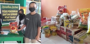 Ramadhan Berbagi,MTsN 1 Kendari Galang Sembako