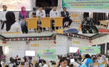 Ka. Kemenag Kota Kendari Buka Kegiatan Workshop Pengembangan Keprofesian Berkelanjutan (PKB) Guru Tahap 2